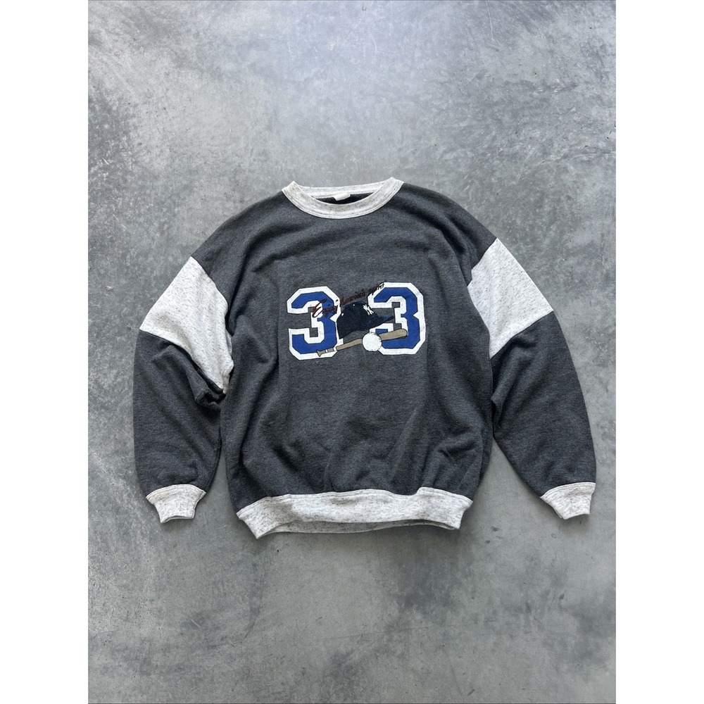Vintage Graphic Yankee Baseball Sweatshirt Men's L/Xl Boxy Fit 90s Sku31